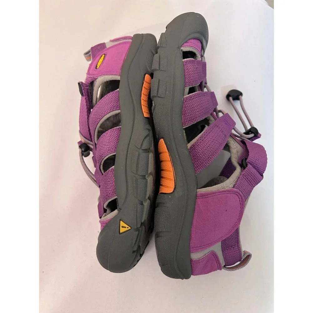 Keen Newport H2 Kids Waterproof Sandals Purple Grey Orange Size 5 Youth
